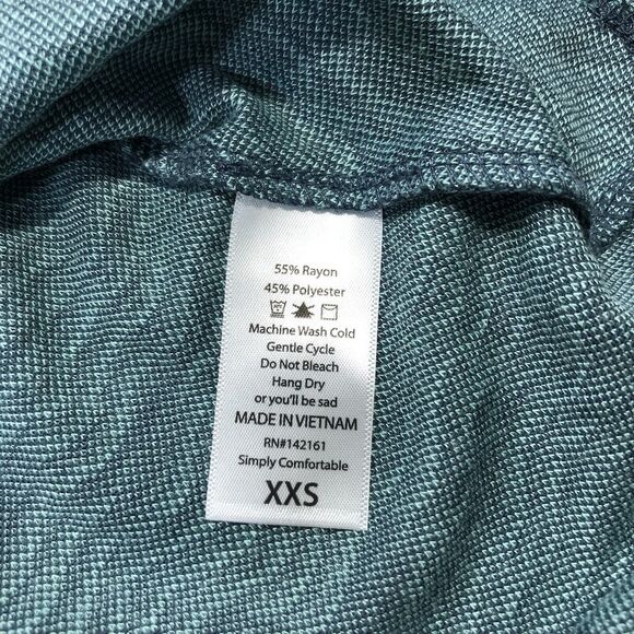 NEW LuLaRoe CARLY SWING DRESS Size XXS Abstract Green Teal NWT - Picture 6 of 9